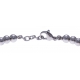 Bracelet acier - 6 billes il de tigre 8mm - 19+4cm