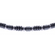 Bracelet acier - hématite noir enrobée et acier - 19+4cm