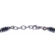 Bracelet acier - hématite noir enrobée et acier - 19+4cm