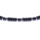 Bracelet acier - hématite noir enrobée et acier - 19+4cm