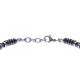 Bracelet acier - hématite noir enrobée et acier - 19+4cm