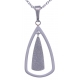 Collier en acier - hauteur pendentif 3cm - longueur chaîne 45+7cm