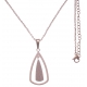 Collier en acier rosé - hauteur pendentif 3cm - longueur chaîne 45+7cm