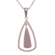 Collier en acier rosé - hauteur pendentif 3cm - longueur chaîne 45+7cm