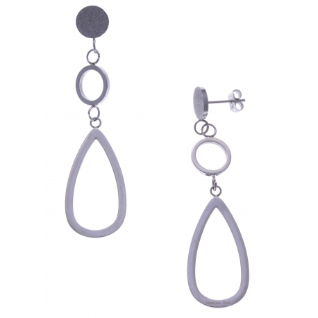 Boucles d'oreille en acier - heuteur 6cm