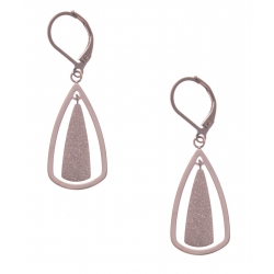 Boucles d'oreille en acier rosé - hauteur 2,5cm