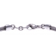 Bracelet acier - 2 câbles acier - nœud marin - cordon nautique noir - 19,5 + 2,5cm