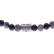 Bracelet acier pour homme - élastique - jaspe gris - onyx - 21 cm