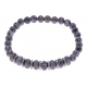 Bracelet acier pour homme - élastique - jaspe gris - 21 cm