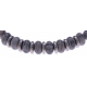 Bracelet acier pour homme - élastique - jaspe gris - 21 cm