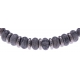 Bracelet acier pour homme - élastique - jaspe gris - 21 cm