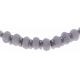 Bracelet acier pour homme - élastique - howlite blanche - 21 cm