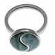 Bague en acier - malachite - amazonite - T50 à 62