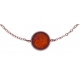 Bracelet en acier rosé - recto/verso - agate rouge - purple MATRIX - diamètre 14