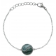 Bracelet en acier - malachite - amazonite - 16+4cm