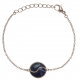 Bracelet en acier rosé - lapis - sodalite - 16+4cm