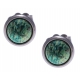 Boucles d'oreille en acier - chrysocolle 8mm