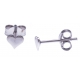 Boucles d'oreille argent rhodié 0,5g - cúurs