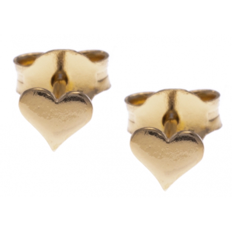 Boucles d'oreille argent doré 0,5g - cúurs