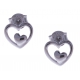 Boucles d'oreille argent rhodié 0,9g - cúurs