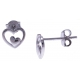 Boucles d'oreille argent rhodié 0,9g - cúurs