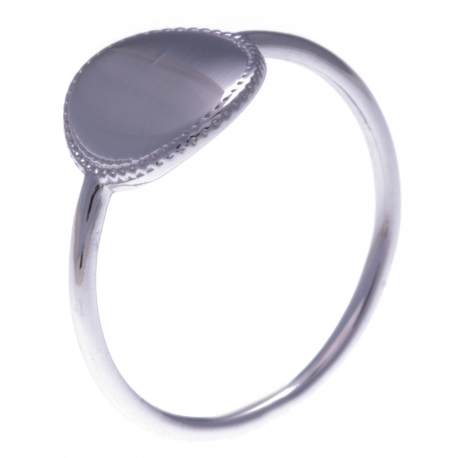 Bague argent rhodié 1,7g - Taille 50 à 60