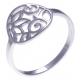 Bague argent rhodié 1,3g - fleurs - T50 à 60