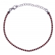 Bracelet argent rhodié 3,4g - rivière cristaux de swarovski - couleur : rouge -
