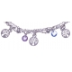 Bracelet argent rhodié 4,1g - multi-fils - pastilles arbre de vie - perles multi