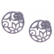 Boucles d'oreille argent rhodié 1,2g - fleurs