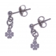 Boucles d'oreille argent rhodié 1g - trèfles