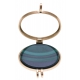 Pendentif en acier doré - support pierre interchangeable - diamètre 20mm