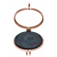 Pendentif en acier rosé - support pierre interchangeable - diamètre 20mm