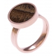 Bague en acier rosé - support pierre interchangeable - diamètre 14mm - Taille 50 à 62