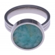 Bague en acier - support pierre interchangeable - diamètre 14mm - Taille 50 à 62