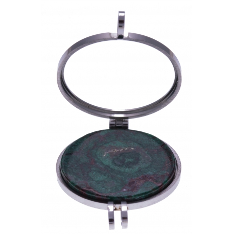 Pierre naturelle pour collier interchangeable Yola - diamètre 20mm - Chrysocolle