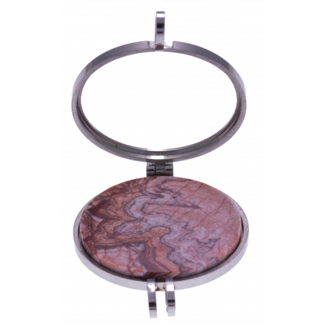 Pierre naturelle pour collier interchangeable Yola - diamètre 20mm - Agate Crazy