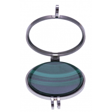 Pierre naturelle pour collier interchangeable Yola - diamètre 20mm - Malachite