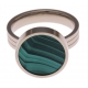 Pierre naturelle pour bague interchangeable Yola - diamètre 14mm - Malachite