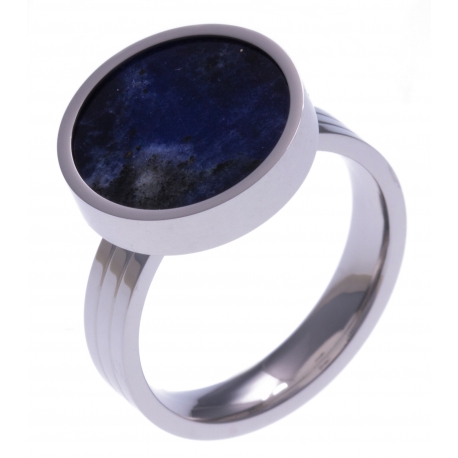 Pierre naturelle pour bague interchangeable Yola - diamètre 14mm - Sodalite