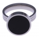 Pierre naturelle pour bague interchangeable Yola - diamètre 14mm - ONYX