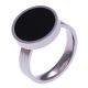 Pierre naturelle pour bague interchangeable Yola - diamètre 14mm - ONYX