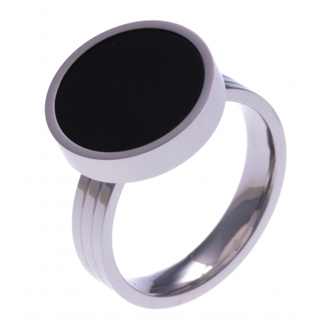 Pierre naturelle pour bague interchangeable Yola - diamètre 14mm - ONYX