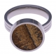 Pierre naturelle pour bague interchangeable Yola - diamètre 14mm - Jaspe Paysage