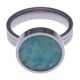 Pierre naturelle pour bague interchangeable Yola - diamètre 14mm - Amazonite