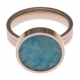 Pierre naturelle pour bague interchangeable Yola - diamètre 14mm - Amazonite