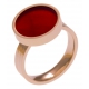 Pierre naturelle pour bague interchangeable Yola - diamètre 14mm - Agate rouge