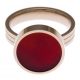 Pierre naturelle pour bague interchangeable Yola - diamètre 14mm - Agate rouge