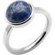 Bague en acier  - lapis - cabochon 11 mm - T50 à 62