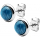 Boucles d'oreille en acier - apatite 8mm